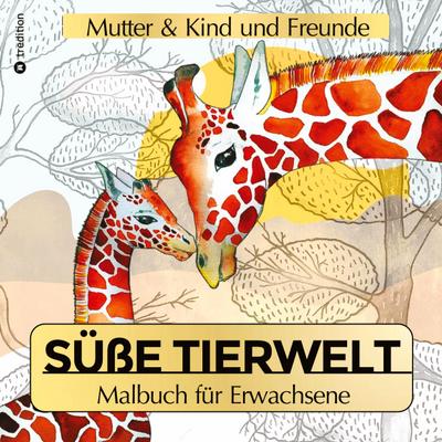 Tier Malbuch für Erwachsene - Tierwelt Waldtiere Tiere im Wald von Hand illustriert
