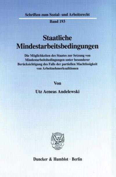Staatliche Mindestarbeitsbedingungen.