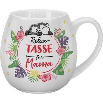 Sheepworld 46311 Spruch Relax Mama, 45 cl, Porzellan, in Geschenk-Banderole Tasse