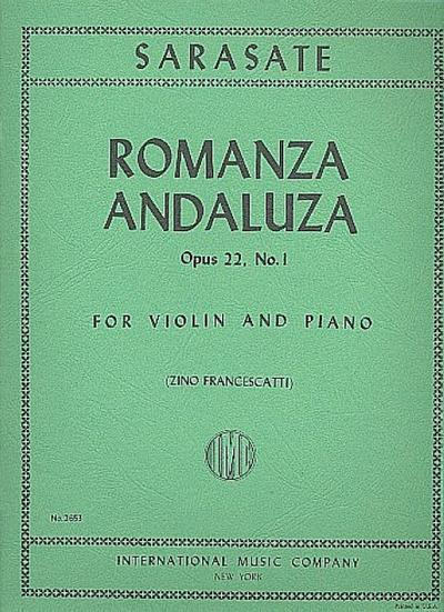 Romana andaluza op.22,1for violin and piano