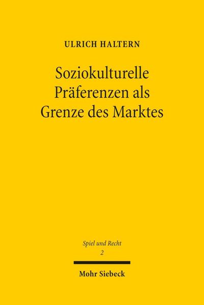 Soziokulturelle Präferenzen als Grenze des Marktes
