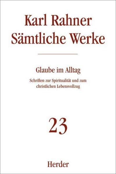 Sämtliche Werke Karl Rahner Sämtliche Werke