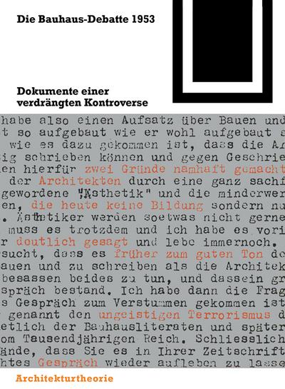 Die Bauhaus-Debatte 1953