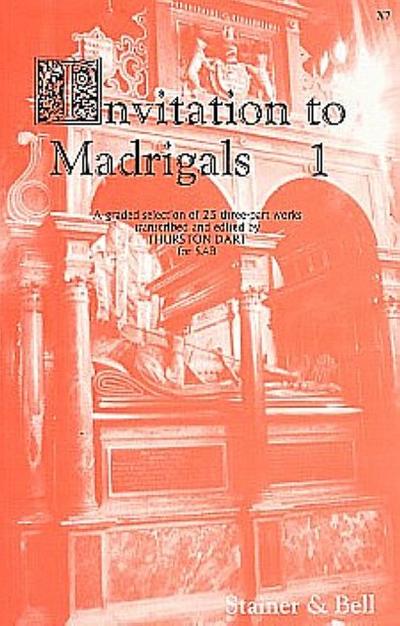 Invitation to Madrigals vol.1for mixed chorus (SAB)