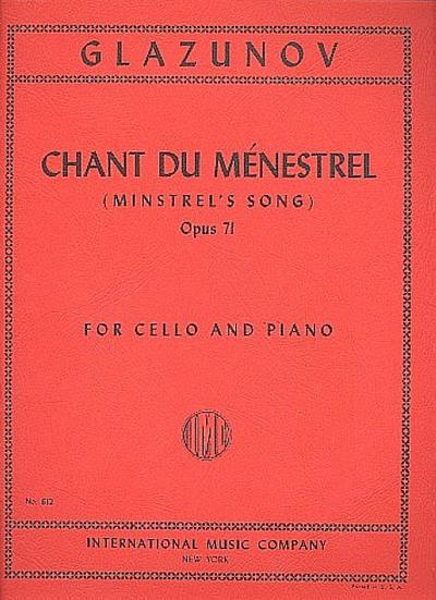 Chant du Ménestrel op.71for cello and piano
