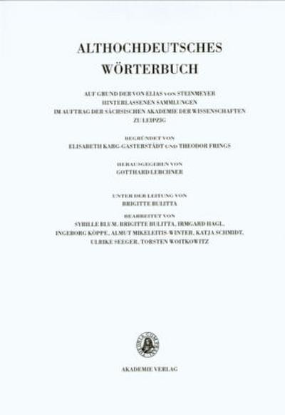 Althochdeutsches Wörterbuch Althochdeutsches Wörterbuch, # Band VI/7-8. Band VI: M-N. 7./8. Lieferung (merigot bis minnon).