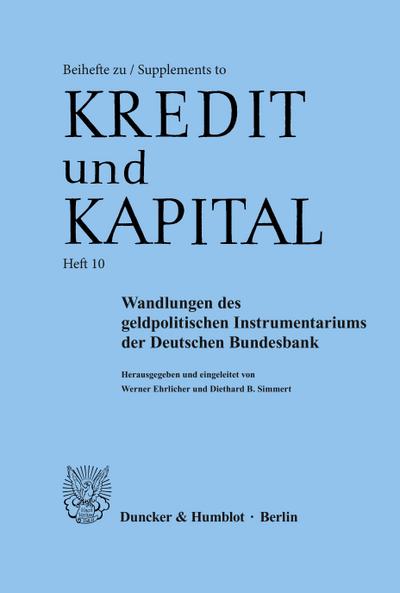 Wandlungen des geldpolitischen Instrumentariums der Deutschen Bundesbank.