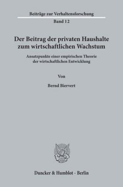 Der Beitrag der privaten Haushalte zum wirtschaftlichen Wachstum.