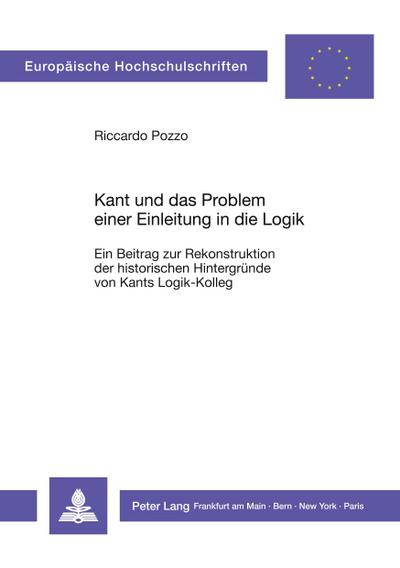 Kant und das Problem einer Einleitung in die Logik
