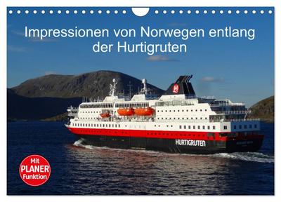 Impressionen von Norwegen entlang der Hurtigruten (Wandkalender 2026 DIN A4 quer), CALVENDO Monatskalender