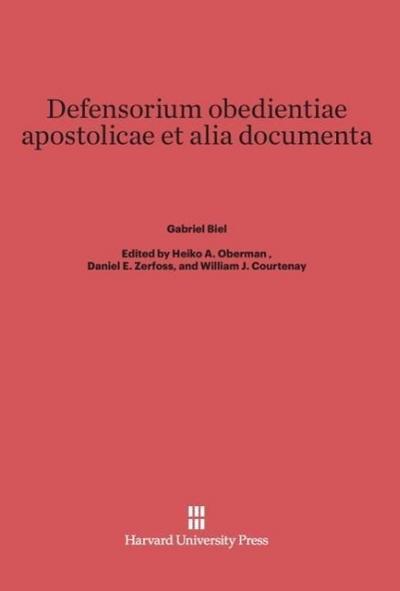 Defensorium obedientiae apostolicae et alia documenta