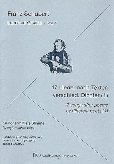 17 Lieder nach Texten verschiedener Dichter Band 1für hohe (mittlere) Stimme und Gitarre