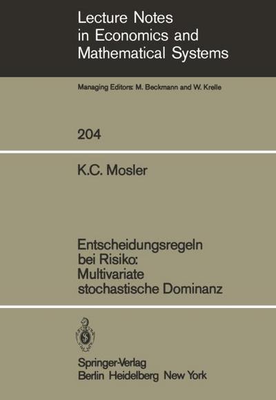 Entscheidungsregeln bei Risiko Multivariate stochastische Dominanz