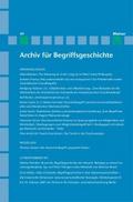 Archiv für Begriffsgeschichte / Archiv für Begriff