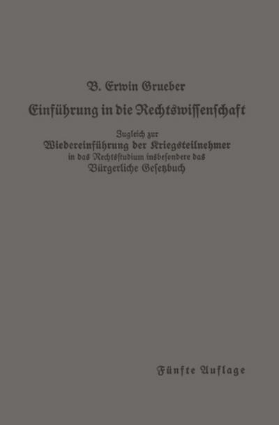 Einführung in die Rechtswissenschaft
