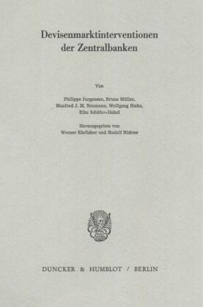 Devisenmarktinterventionen der Zentralbanken.