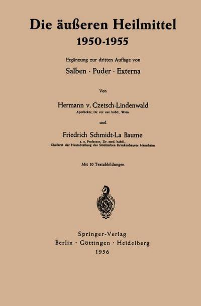Die äußeren Heilmittel 1950-1955