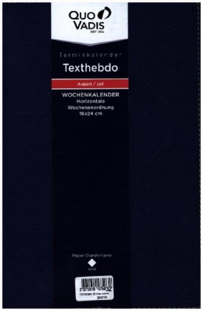Taschenkalender 2022/2023 Texthebdo Club navy / marineblau