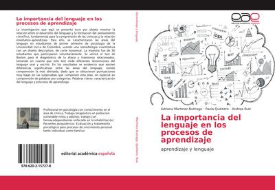 La importancia del lenguaje en los procesos de aprendizaje