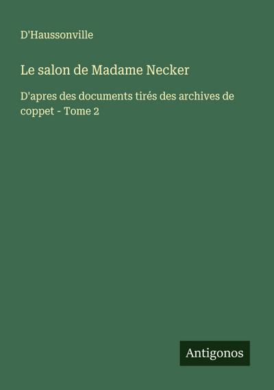 Le salon de Madame Necker