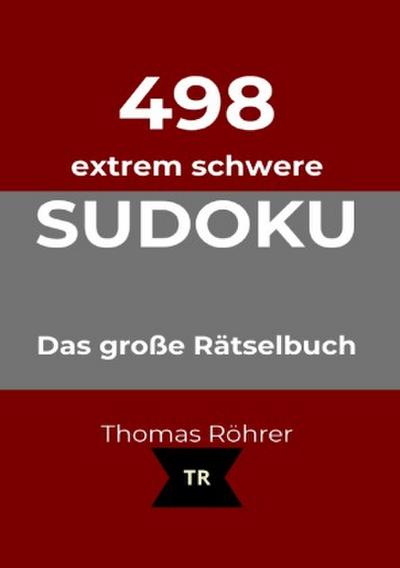 498er Sudoku extrem schwer, DIN A5