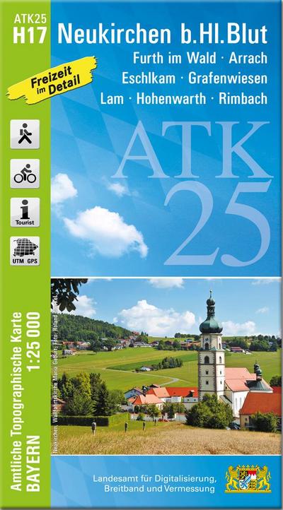 ATK25-H17 Neukirchen b.Hl.Blut (Amtliche Topographische Karte 1:25000)