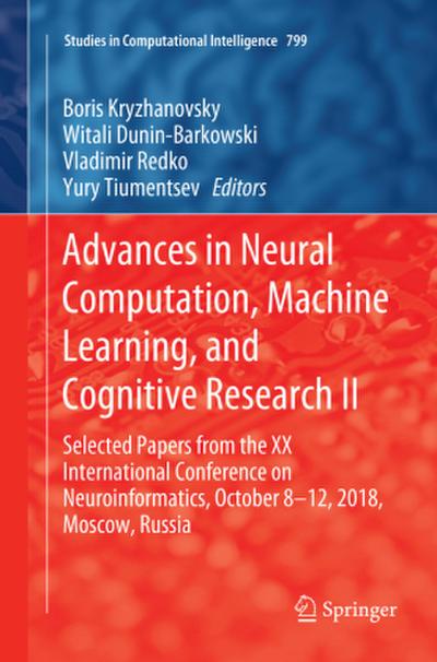 Advances in Neural Computation, Machine Learning, and Cognitive Research II