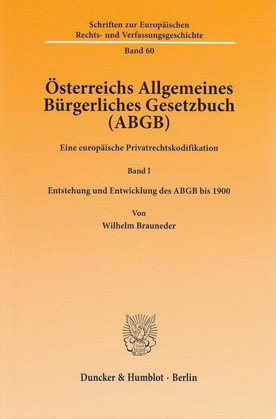 Österreichs Allgemeines Bürgerliches Gesetzbuch (ABGB). Bd.1