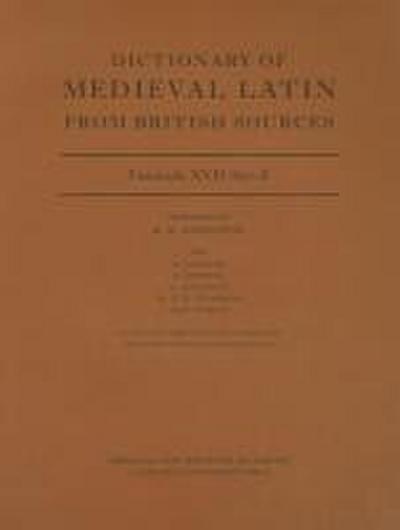 Dictionary of Medieval Latin from British Sources, Fascicule