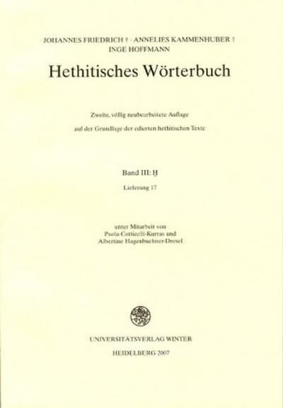 Hethitisches Wörterbuch.Bd.3