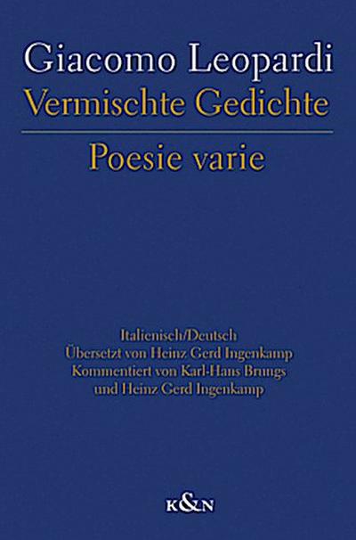 Vermischte Gedichte. Poesie varie