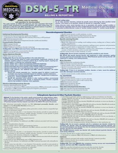 Dsm-5-Tr Medical Coding