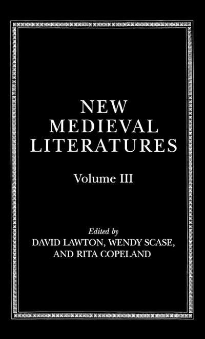 New Medieval Literatures