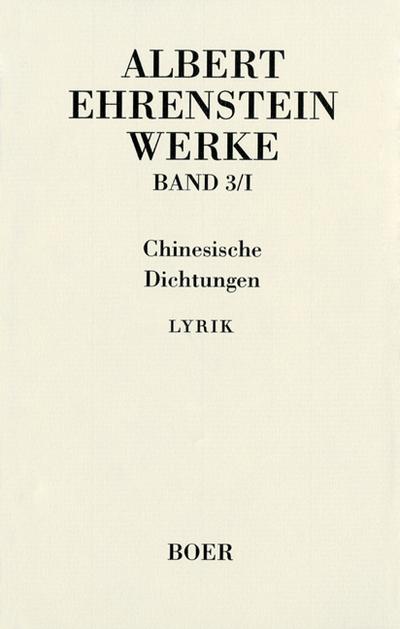 Ehrenstein, Werke III