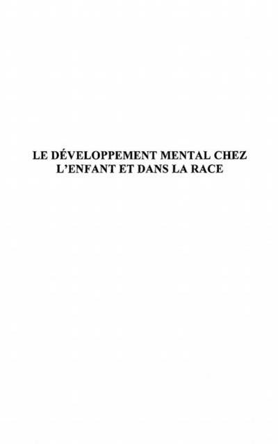 Developpement mental chez l’enfant et da