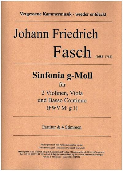 Sinfonia g-Moll FWV M:g1für 2 Violinen, Viola und Bc