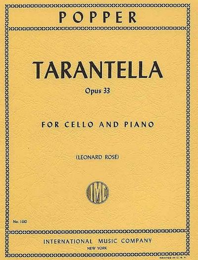 Tarantella op.33for violoncello and piano