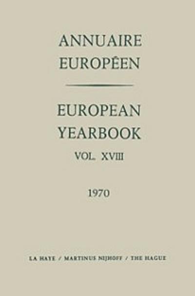 Annuaire Europeen / European Yearbook