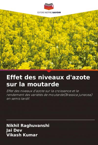 Effet des niveaux d’azote sur la moutarde
