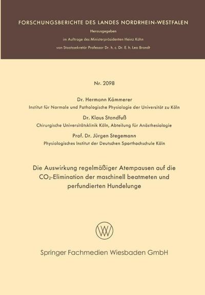 Die Auswirkung regelmäßiger Atempausen auf die CO2-Elimination der maschinell beatmeten und perfundierten Hundelunge