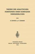Theorie der analytischen Funktionen einer komplexen Veränderlichen