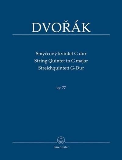 Streichquintett G-Dur (Smycový kvintet G dur) op. 77, Studienpartitur
