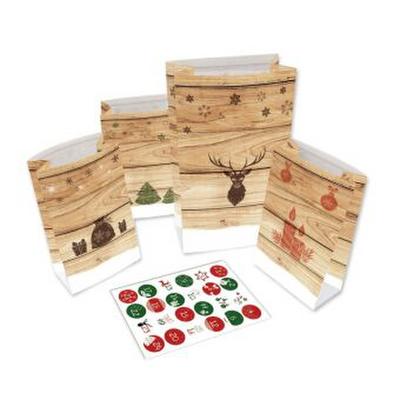 ROTH Adventskalender zum Befüllen - 24 Adventstütchen `Hygge-Style` mit 24 Tüten zum befüllen
