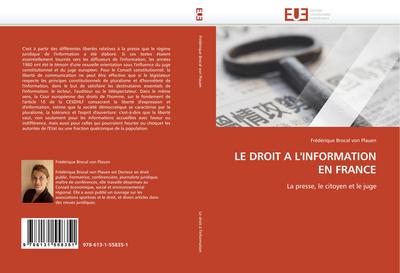 LE DROIT A L’’INFORMATION EN FRANCE