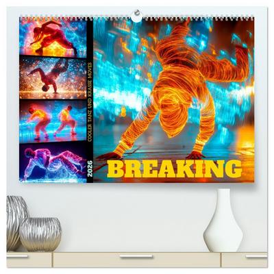 BREAKING Cooler Tanz und krasse Moves (hochwertiger Premium Wandkalender 2026 DIN A2 quer), Kunstdruck in Hochglanz