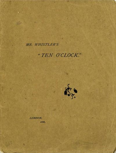 Mr. Whistler’s Ten O’Clock