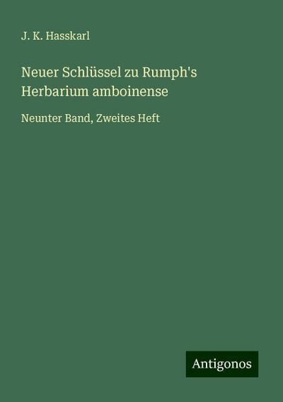 Neuer Schlüssel zu Rumph’s Herbarium amboinense