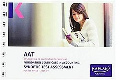 FOUNDATION CERTIFICATE IN ACCOUNTING SYNOPTIC TEST ASSESSMENT - POCKET NOTES