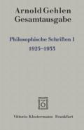 Philosophische Schriften I.