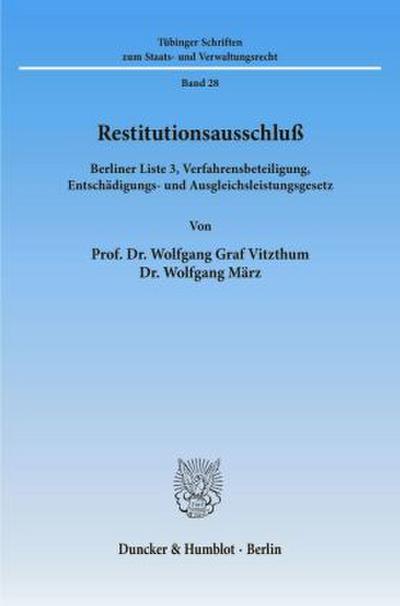 Restitutionsausschluß.